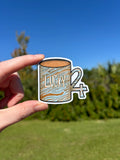 Lucky Jupiter Mug Sticker (free + shipping)