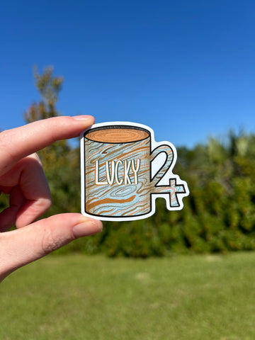 Lucky Jupiter Mug Sticker (free + shipping)