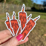 Confidence Spell Candle Glitter Sticker (free shipping)