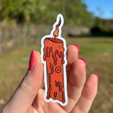 Confidence Spell Candle Glitter Sticker (free shipping)