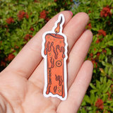 Confidence Spell Candle Glitter Sticker (free shipping)