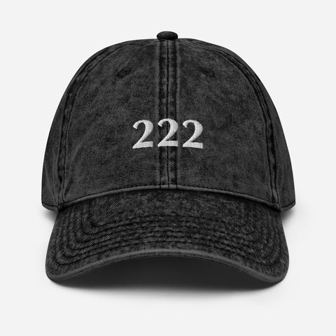 222 Angel Number Vintage Hat